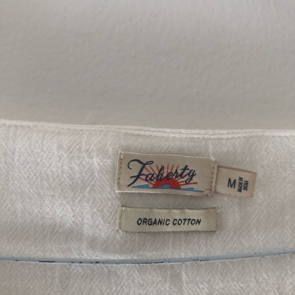 Faherty White Button-Down Blouse - Picture 4 of 16